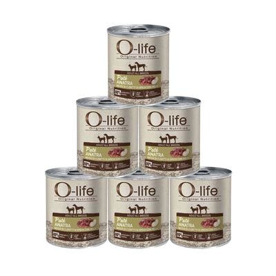 O-life Adult All Breeds Pat&eacute; Anatra e Speck con Mela 400g
