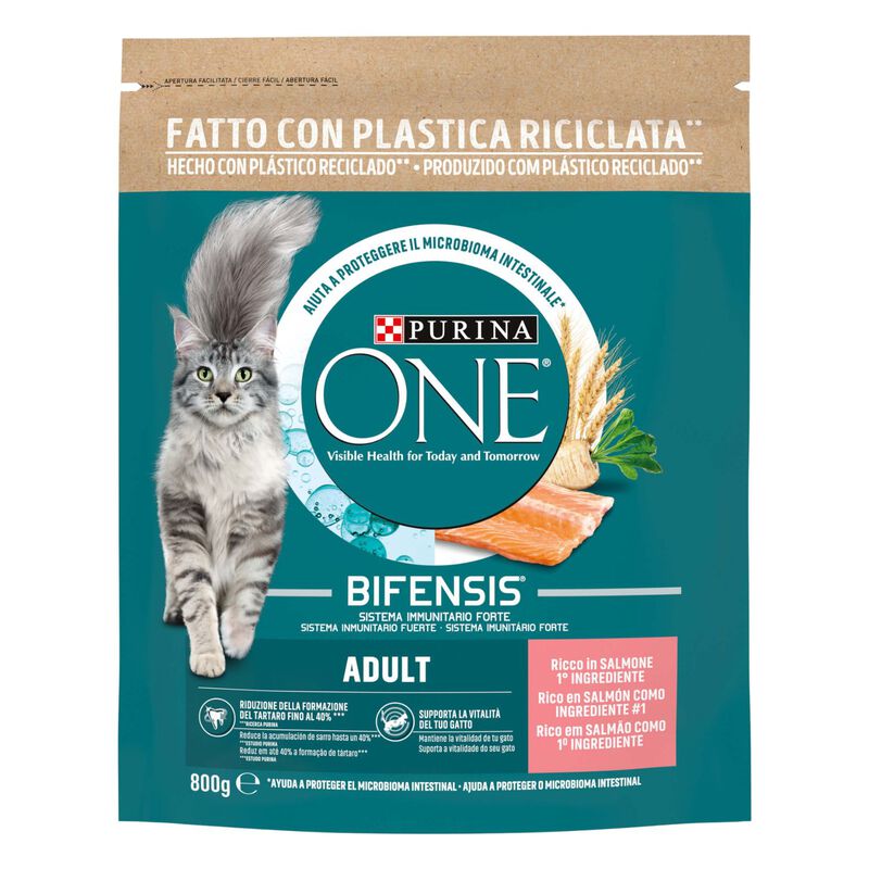 Purina One Bifensis Cat Adult  Salmone e Cereali Integrali 800 gr