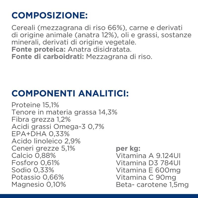 Hill's Prescription Diet Dog d/d Food Sensitives con Anatra e Riso 12 kg - Scad.01 Settembre 26