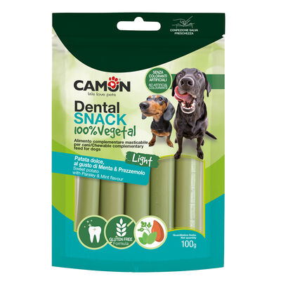 Camon Dental Snacks Light Patata dolce ai gusti prezzemolo e menta 100gr