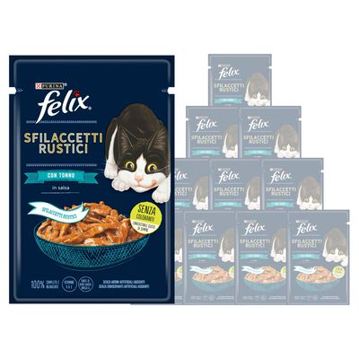 Purina Felix Sfilaccetti Rustici Cat Adult con Tonno 80 gr