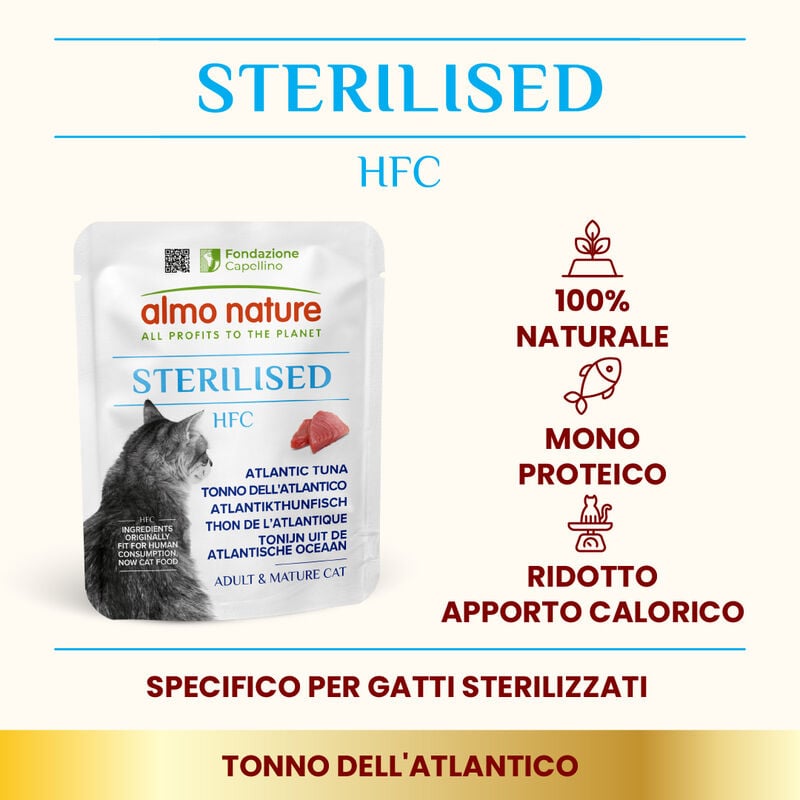 Almo Nature Cat HFC Sterilised Tonno dell'Atlantico 50g