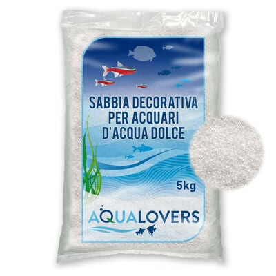Aqualovers Sabbia naturale al Quarzo Bianco 5kg