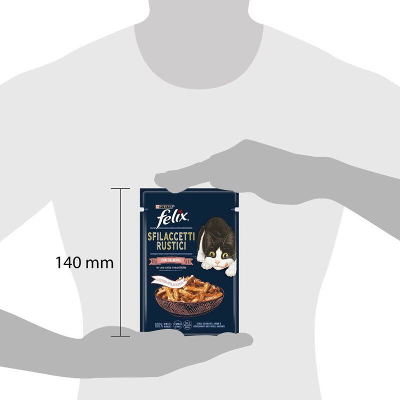 Purina Felix Sfilaccetti Rustici Cat Adult con Salmone 80 gr