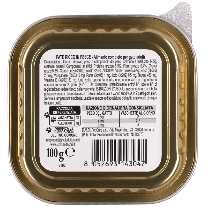 Naturalpet Cat Adult Pat&eacute; con Salmone 100gr