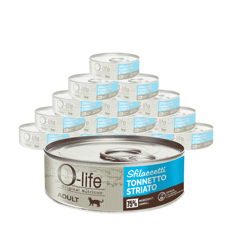 O-life Cat Adult sfilaccetti tonnetto striato 70gr