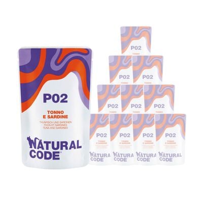 Natural Code Cat P02 Tonno e Sardine 70 gr