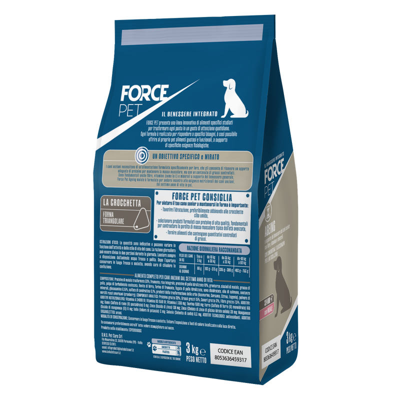Forcepet Dog Senior + 7 anni Ageing con maiale 3kg