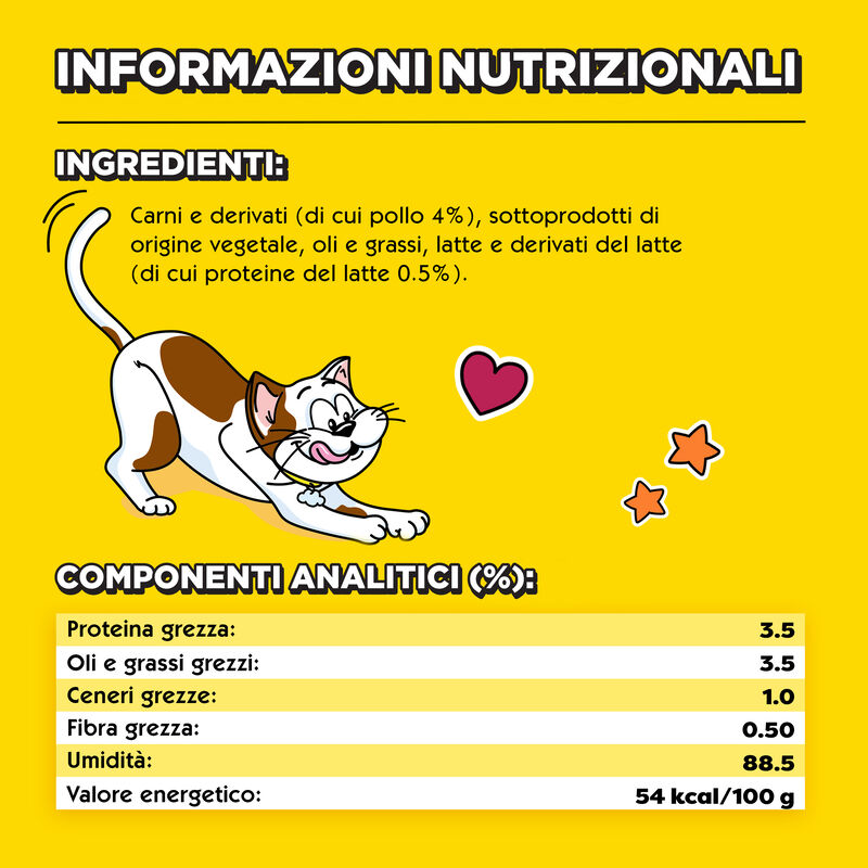 Catisfaction Snack Dreamies Creamy Pollo 4pzx10gr