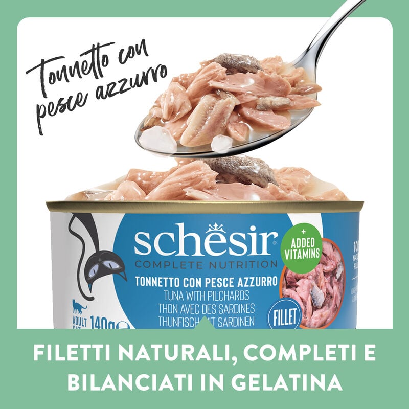 Schesir Cat Jelly Tonnetto con Pesce Azzurro 140g