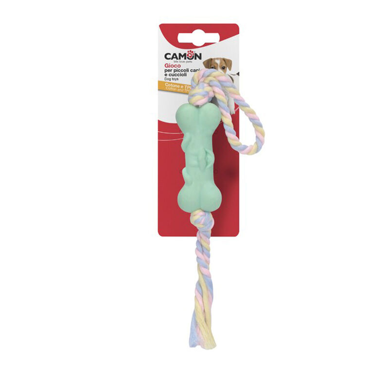 Camon Gioco Osso in TPR con treccia in cotone 25cm