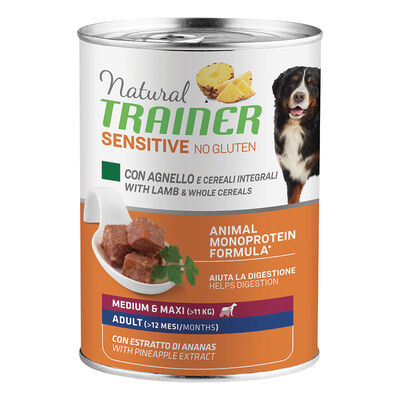 Natural Trainer Sensitive Dog Adult Medium&Maxi No Gluten con Agnello 400 gr