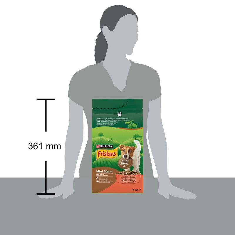 Friskies Dog Adult Mini Menu con Manzo e Verdure 1,5 kg - Scad 30 Settembre 2026