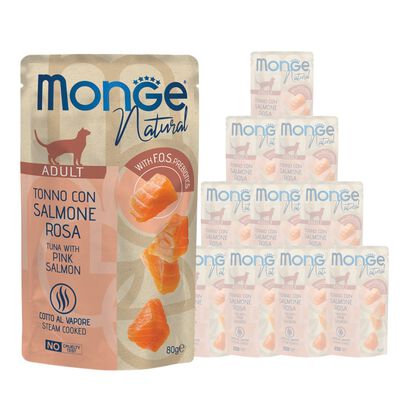 Monge Natural Cat Adult Tonno con Salmone Rosa 80 gr