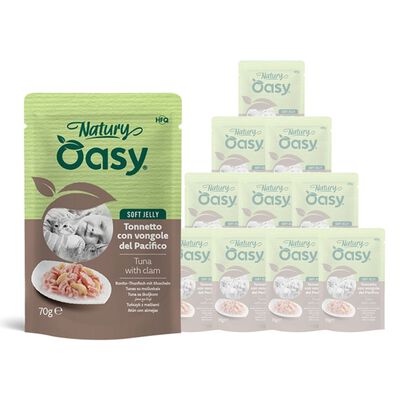 Oasy Natury cat adult Tonnetto con Vongole del Pacifico 70 gr