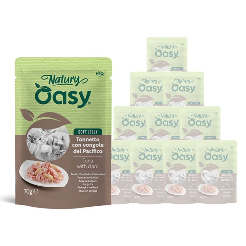 Oasy Natury cat adult Tonnetto con Vongole del Pacifico 70 gr