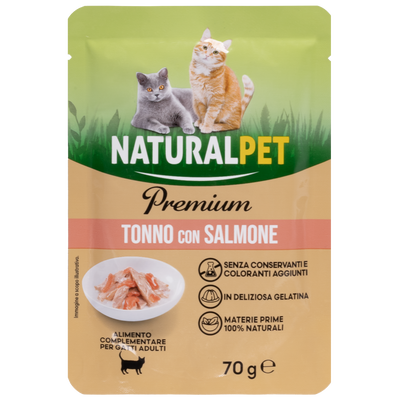 Naturalpet Premium Cat Adult Tonno con salmone 70gr