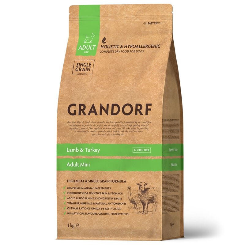 Grandorf Dog Adult Mini Agnello Tacchino 1Kg