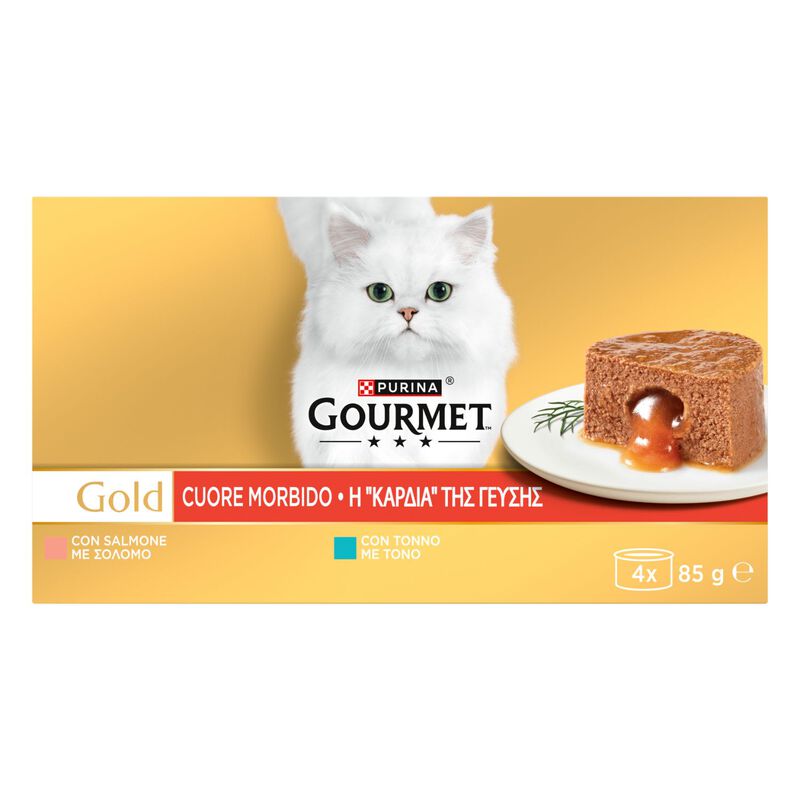 Gourmet Gold Cuore Morbido Cat con Tonno e Salmone 4 pz x 85 gr