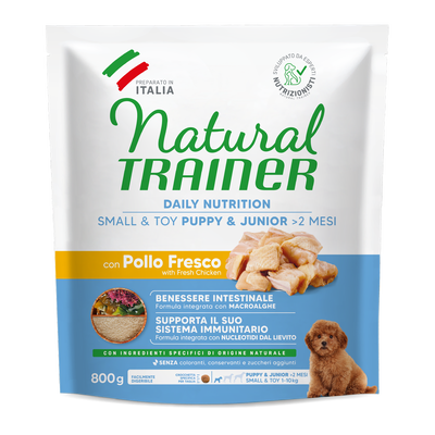 Natural Trainer Dog Small & Toy Puppy & Junior al Pollo 800 gr
