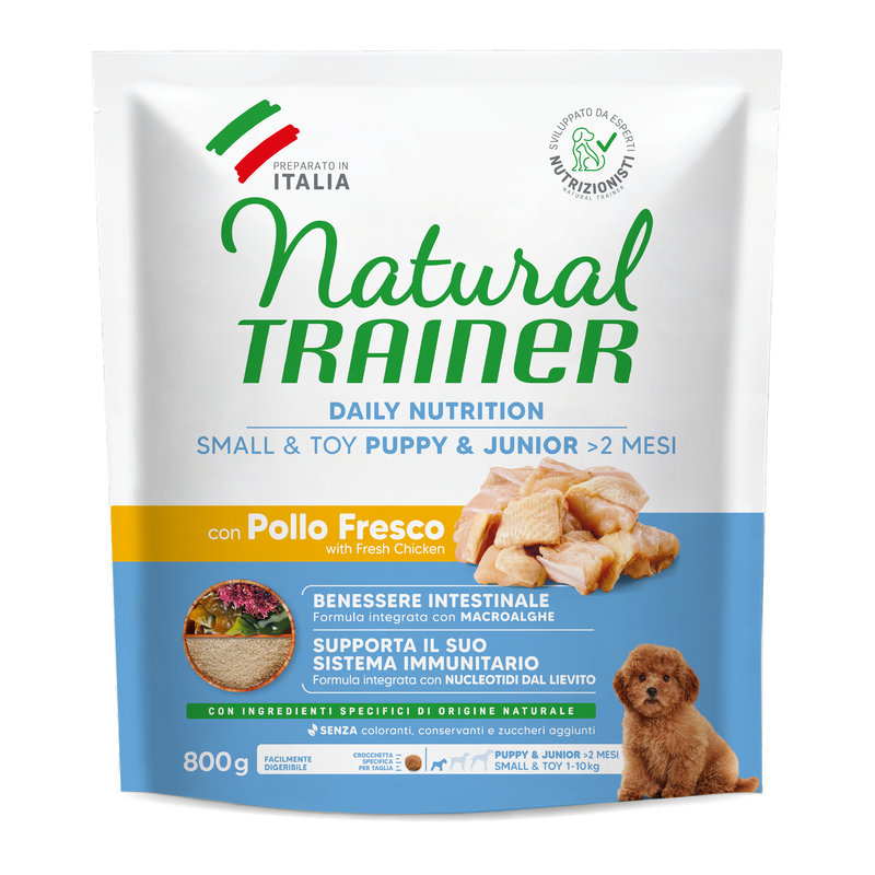 Natural Trainer Dog Small & Toy Puppy & Junior al Pollo 800 gr