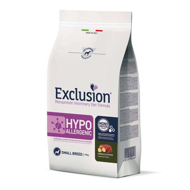 Exclusion Monoprotein Veterinary Diet Dog Small Hypoallergenic Cavallo e Patate 2 Kg