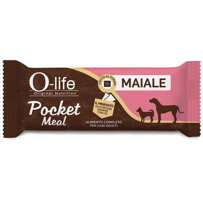 O-life Dog Adult Snack Barrette Pocket Meal Maiale 35gr