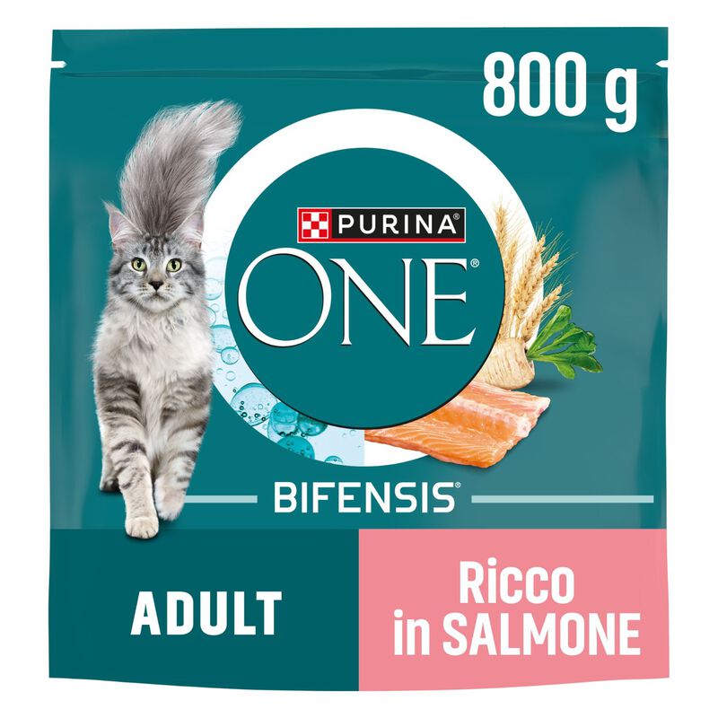 Purina One Bifensis Cat Adult  Salmone e Cereali Integrali 800 gr