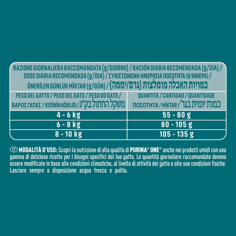 Purina One Cat Adult Sterilised Tacchino e Frumento 800 gr
