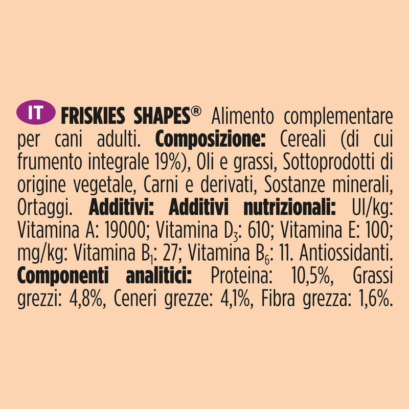 Friskies Shapes Biscotti per cani al Pollo 800 gr
