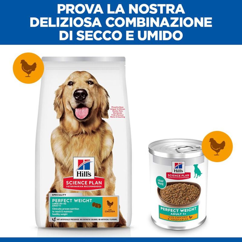 Hill's Science Plan Dog Perfect Weight Large Breed Adult con Pollo 12 kg