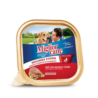 Migliorcane Pat&eacute; con Manzo e cuore 150gr