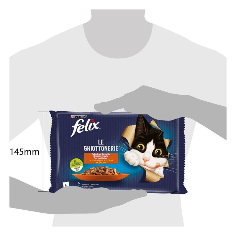 Felix Le Ghiottonerie Selezioni saporite Coniglio e Agnello 4 pz x 85 gr