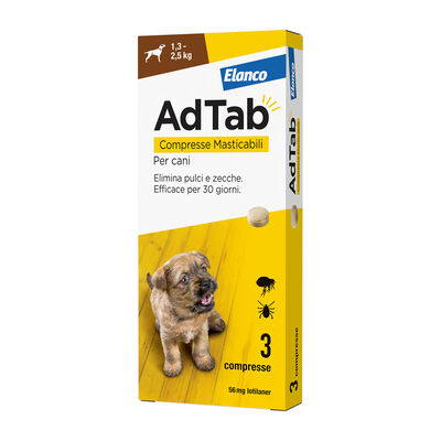 Elanco Dog AdTab Antiparassitario Cani da 1,3 a 2,5 kg - Scad Novembre 26