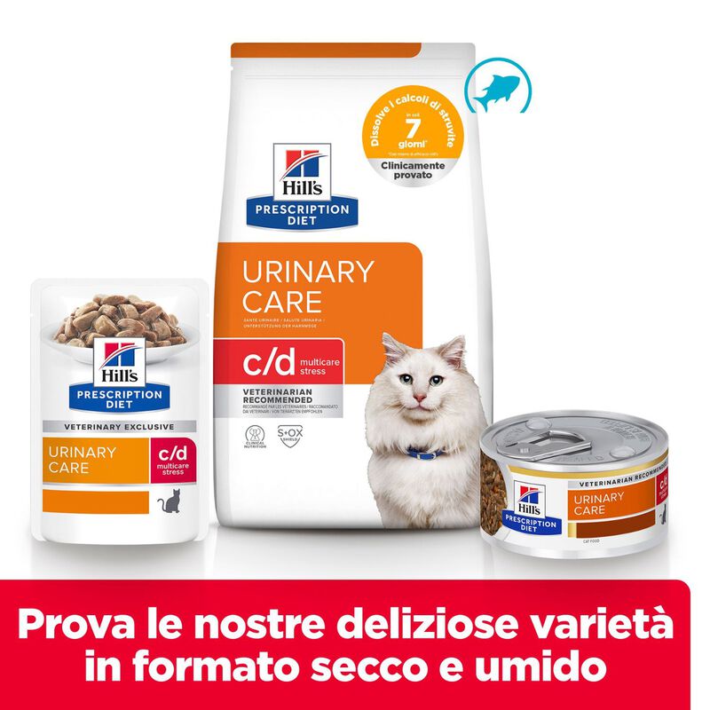 Hill's Prescription Diet Cat c/d Multicare Stress con Pesce Oceanico 3 kg