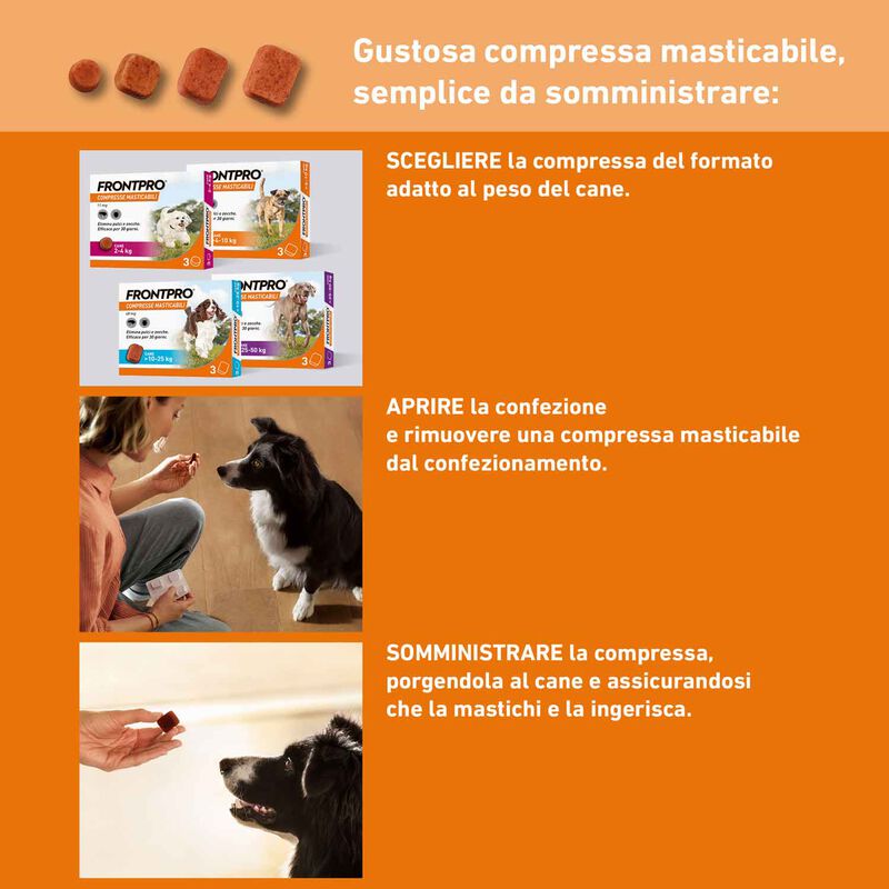 FRONTPRO compresse masticabili per cani 25-50 kg