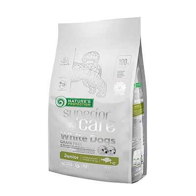 Nature's Protection Superior Care Dog Junior Small & Mini Pelo Bianco al Pesce 1,5 kg