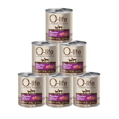 O-life Dog Adult Pezzettoni Vitello con carote 400gr