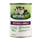 Naturalpet Dog Adult Pat&egrave; ricco in Agnello 400 gr