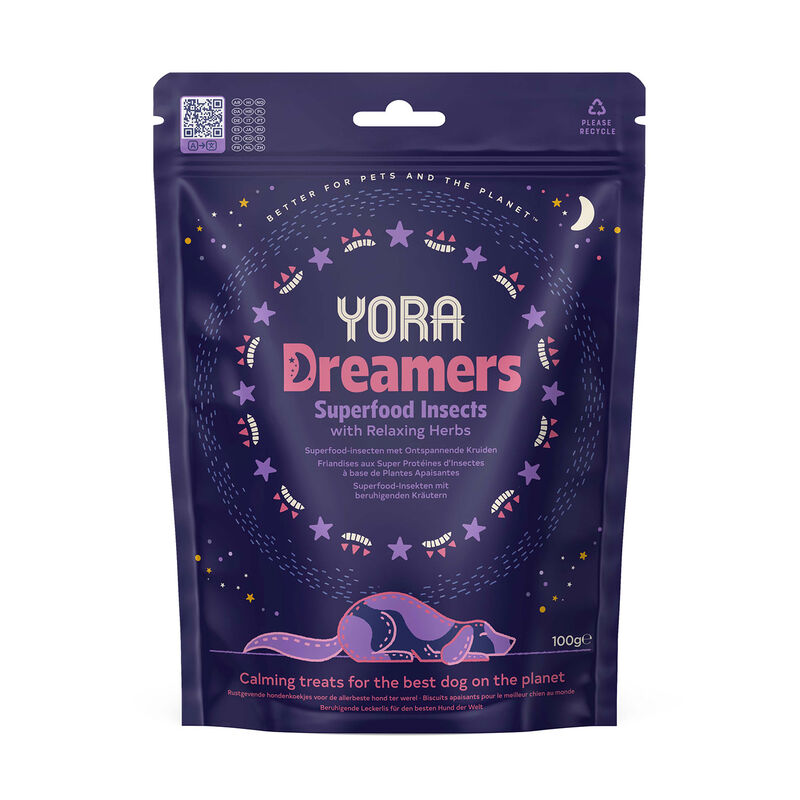 Yora Dog Biscotti Snack Dreamers Insetti ed erbe rilassanti 100gr