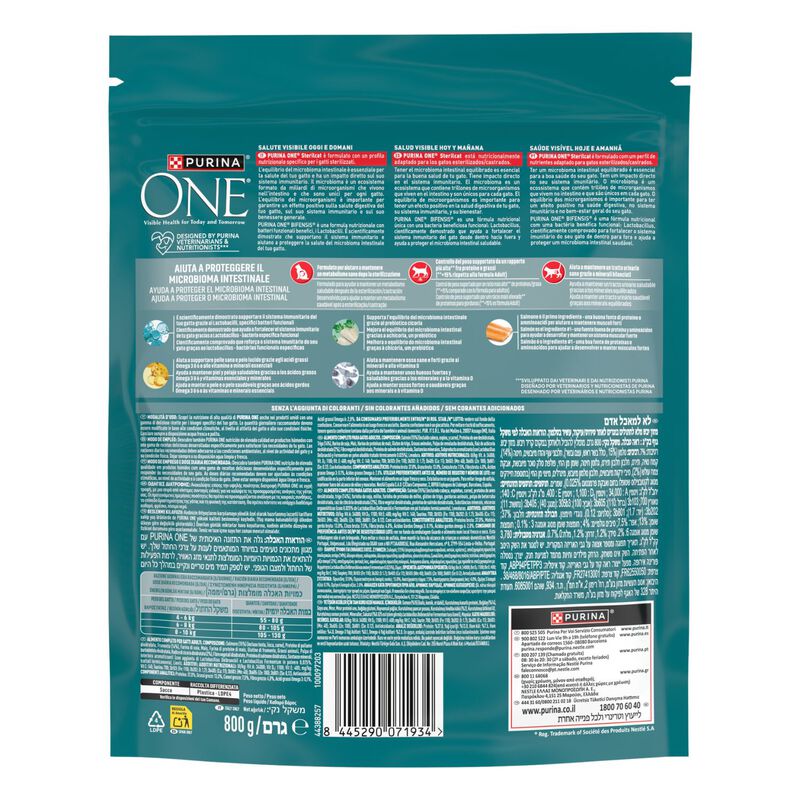 Purina One Bifensis Cat Sterilised Salmone e Frumento 800 gr
