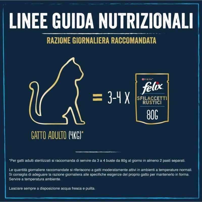 Felix Sfilaccetti Rustici Farm Selection Manzo, Pollo, Anatra e Tacchino 12 x 80 gr