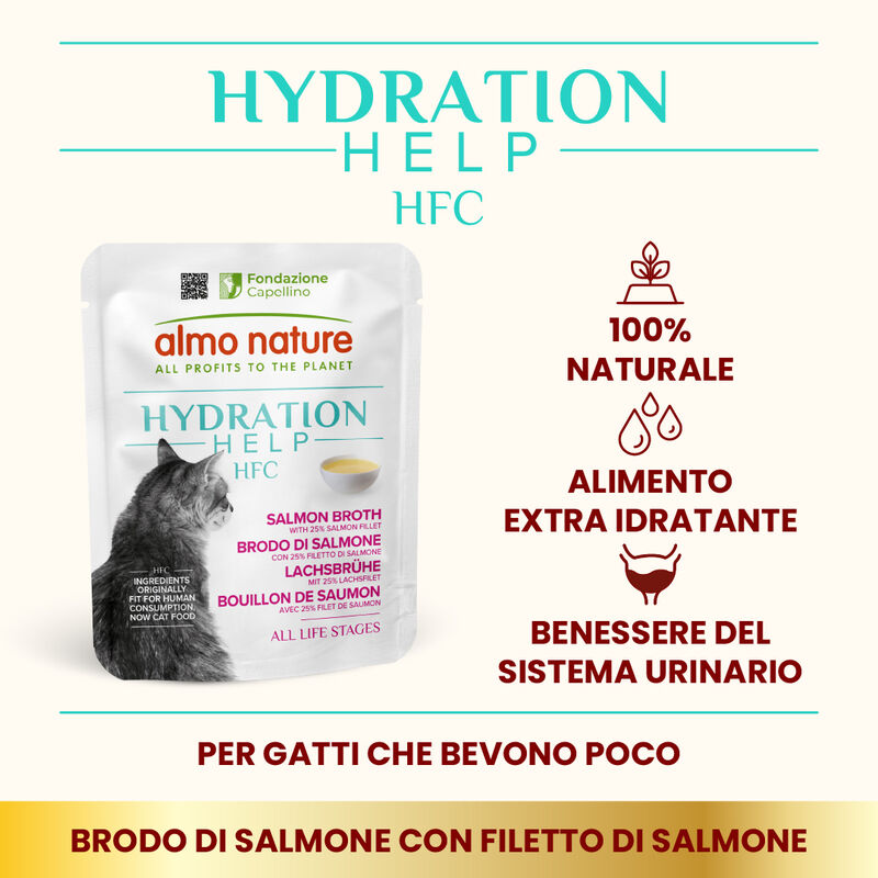 Almo Nature Cat HFC Hydration Help Brodo di Salmone 50g