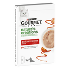 Gourmet Nature's Creations Snack per gatti Exquisite Puree Manzo e Pomodoro 5 x 10 gr