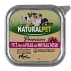Naturalpet Premium Dog Adult All breeds pat&eacute; ricco in pollo con mirtillo rosso 150gr - Scad 01 Sett 26