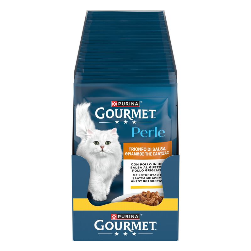 Gourmet Perle Cat Adult Trionfo di Salsa con Pollo 85 gr