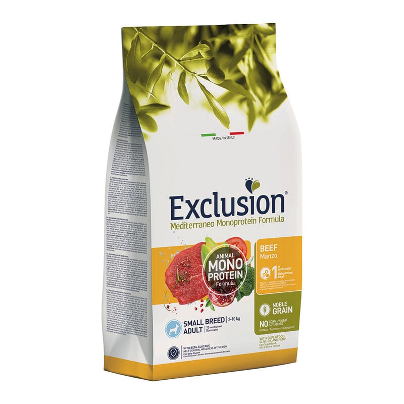 Exclusion Mediterraneo Monoprotein Dog Small Adult Manzo 2 Kg