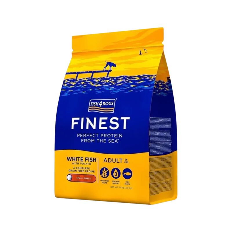 Fish4dogs Finest Dog Adult Small Pesce Bianco 1,5 kg