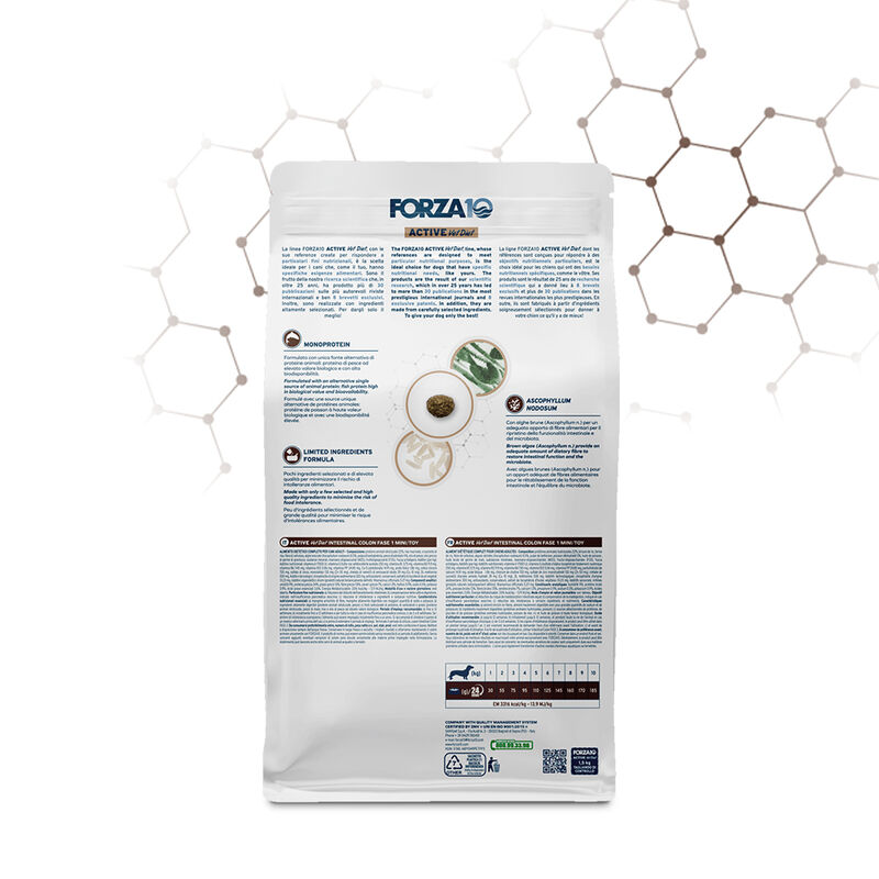 Forza 10 Active Vet Diet Dog Adult Mini&Toy Intestinal Colon Fase 1 1,5kg