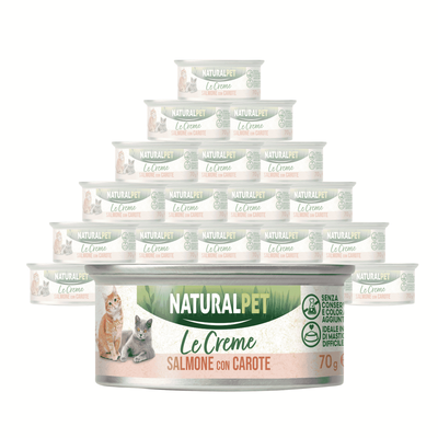 Naturalpet Le Creme Cat Salmone con carote 70gr
